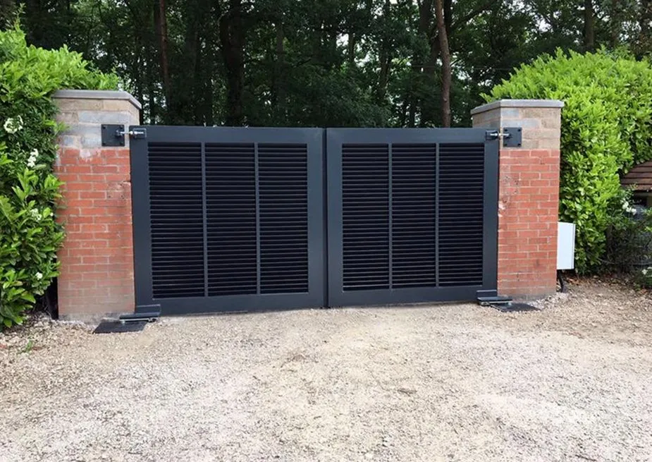 Automated gate system with electric opener installed in Northern Colorado